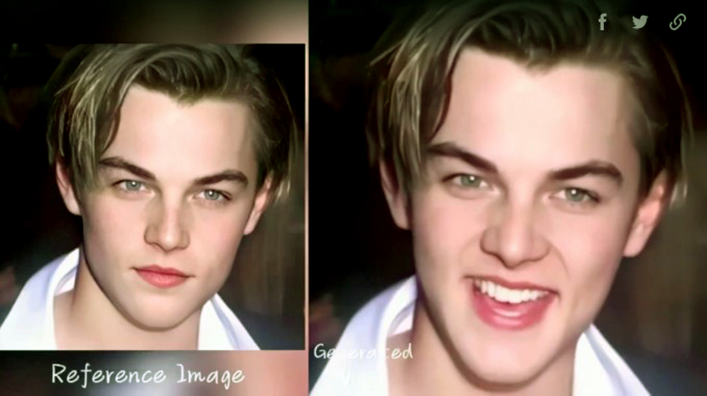 Ảnh Leonardo DiCaprio  thời trẻ được EMO can thiệp với biểu cảm khá tự nhiên