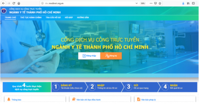 Người bệnh có thể thực hiện đăng ký tài khoản và nộp hồ sơ trực tuyến tại nhà hay bất cứ đâu bằng máy tính hoặc các thiết bị có kết nối internet.