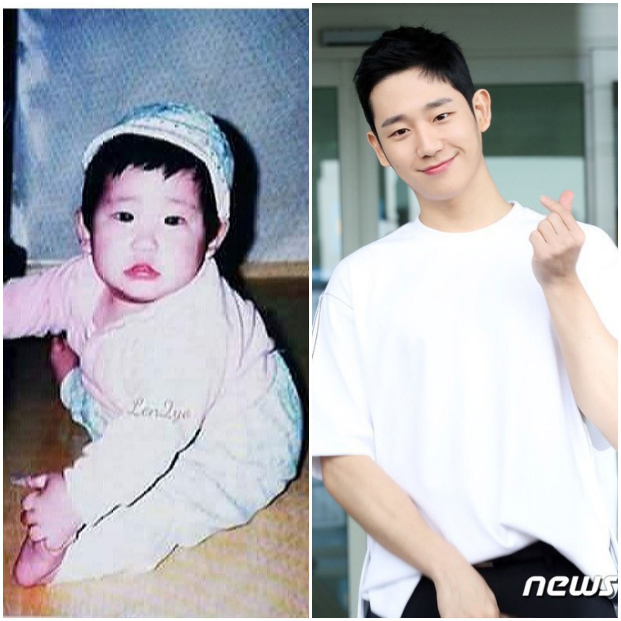 Hình ảnh của nam diễn viên Jung Hae In khiến fan hâm mộ bày tỏ sự thích thú xen lẫn hài hước. Có thế thấy ngày bé anh chàng khá bụ bẫm so với gương mặt soái ca hiện tại.