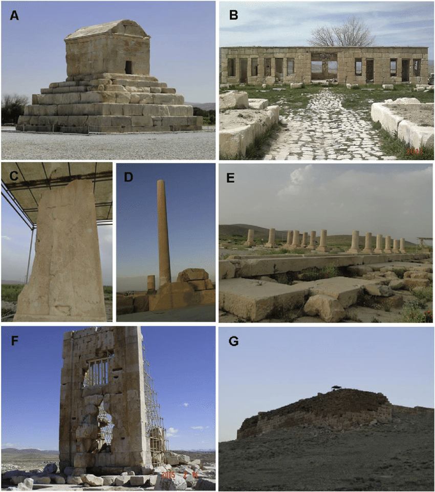 Các góc khác nhau trong Pasargadae