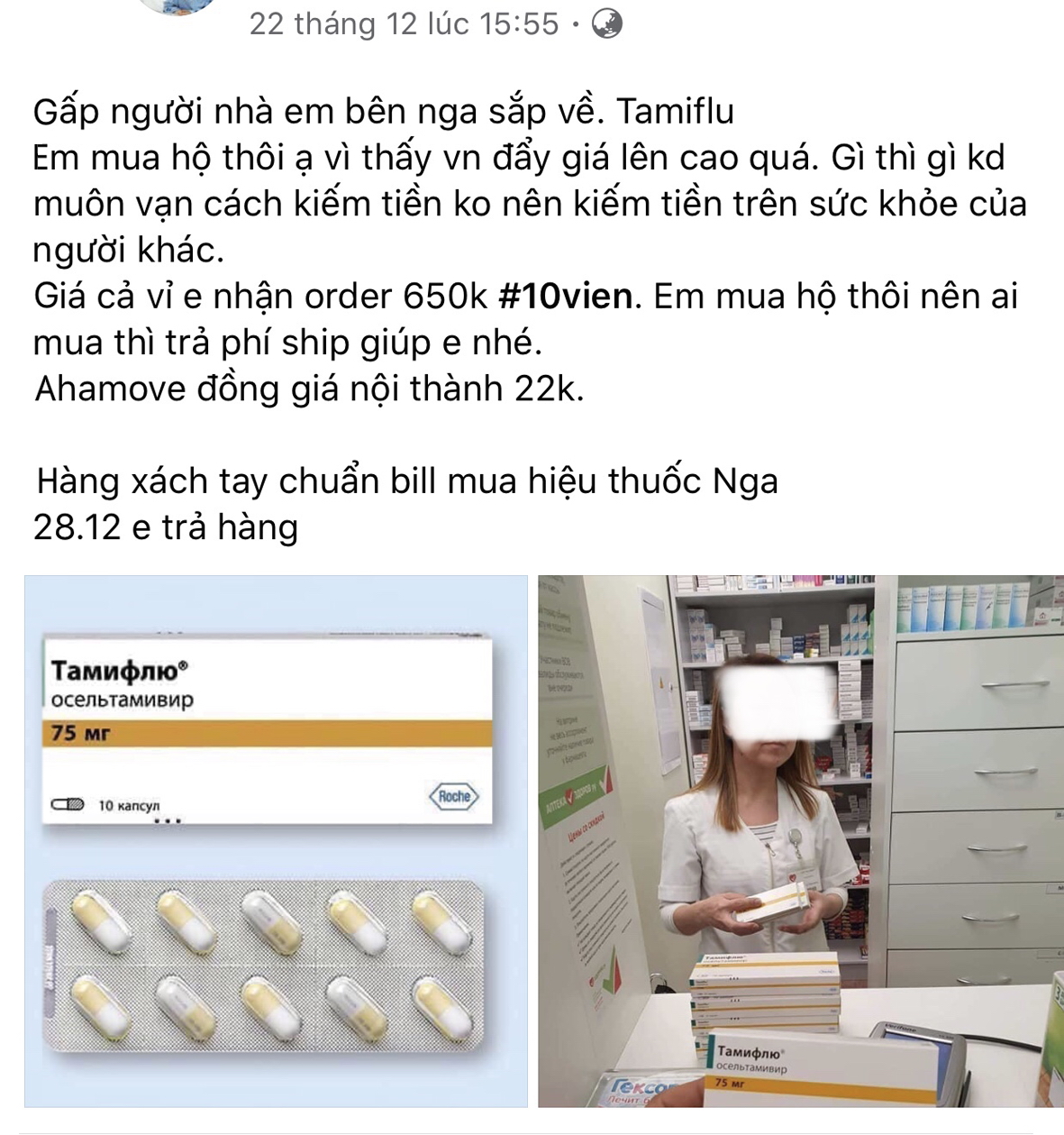 Người dân săn lùng Tamiflu trôi nổi làm thuốc này bị đẩy giá lên cao