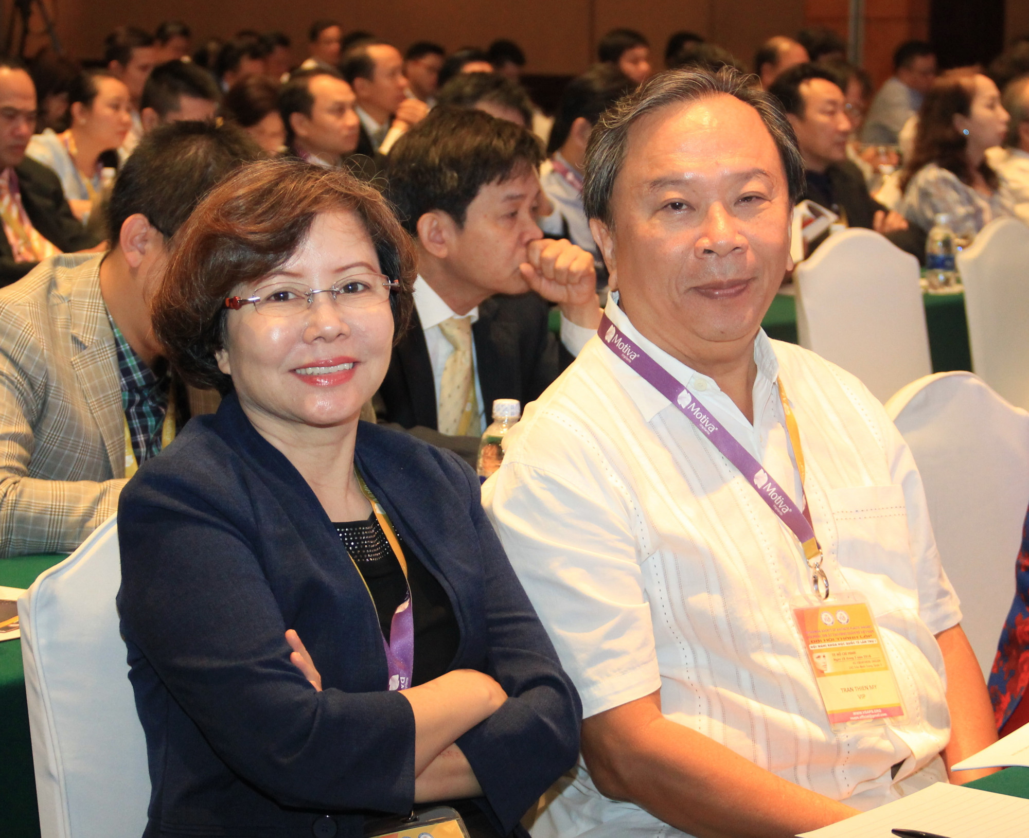 Tiến sĩ - bác sĩ Trần Thị Anh Tú tại đại hội thành lập Hội Phẫu thuật tạo hình thẩm mỹ Việt Nam 2018