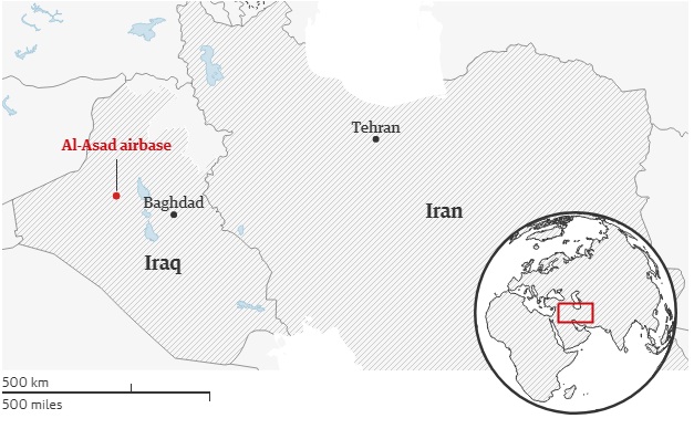 Các căn cứ quân sự có sự hiện diện của Mỹ nằm gần biên giới Iran đang trong tình trạng cảnh giác cao độ.