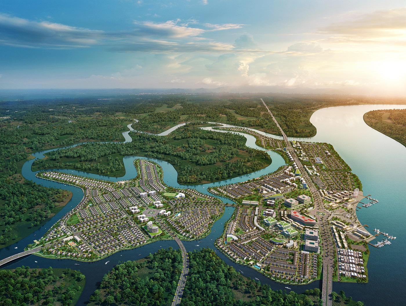 Khu đô thị sinh thái thông minh Aqua City sở hữu những lợi thế toàn diện cả về kiến trúc lẫn không gian xanh