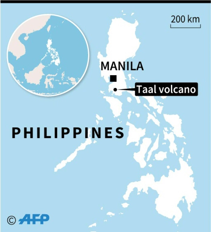 Núi lửa Taal nằm cách khoảng 70km từ thủ đô Manila.