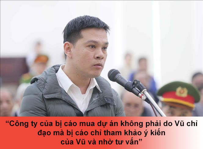 Nguyễn Quang Thành (SN 1980, cựu Giám đốc Công ty TNHH Minh Hưng Phát), em vợ bị cáo Phan Văn Anh Vũ là bị cáo đầu tiên phản cung tại phiên tòa.