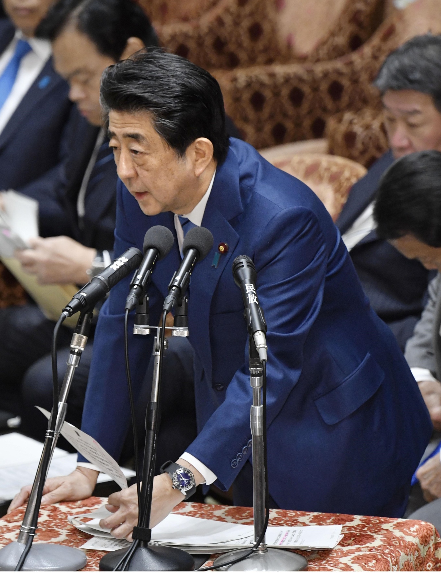 Thủ tướng Nhật phát biểu tại Hạ viện. Ảnh: Kyodo