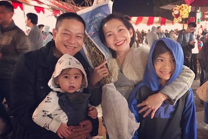 Gia đình 4 thành viên của diễn viên Kim Hiền
