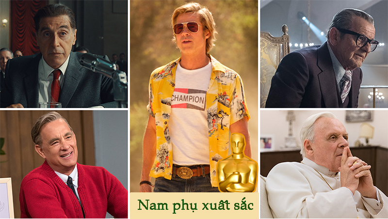 Brad Pitt nhận giải Nam diễn viên phụ xuất sắc nhất trong cuộc đua với 4 diễn viên gạo cội.