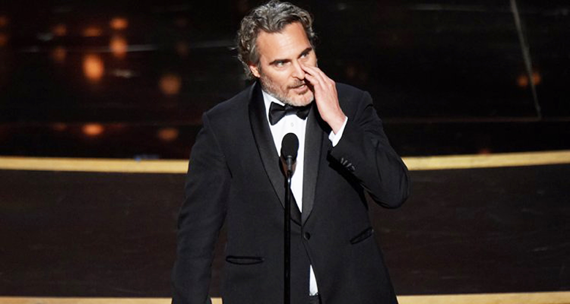 Joaquin Phoenix đã có một bài phát biểu gây ấn tượng mạnh tại lễ trao giải Oscar 2020