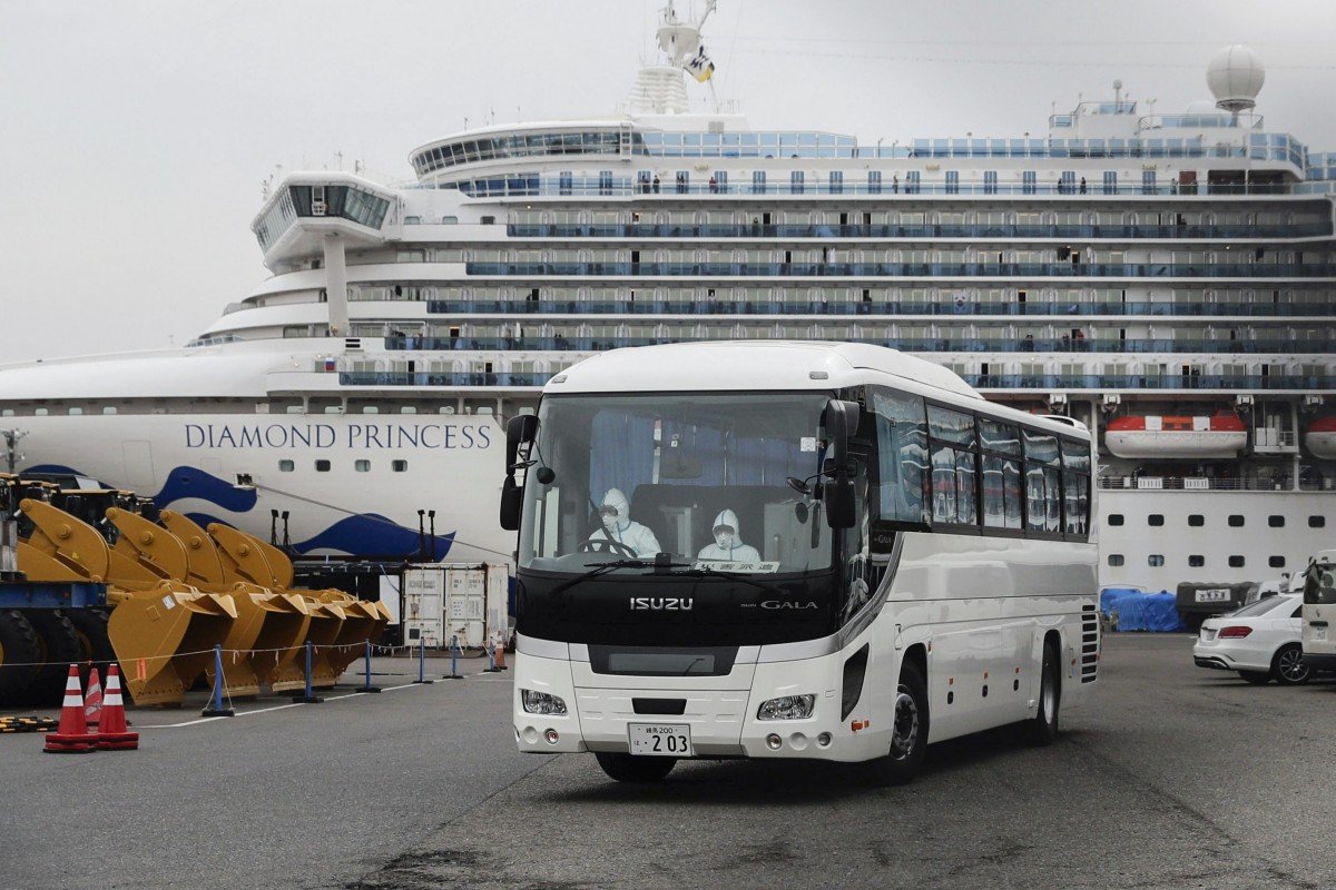 Du thuyền Diamond Princess đang được cách ly tại cảng Yokohama (Nhật Bản) - Ảnh: AP