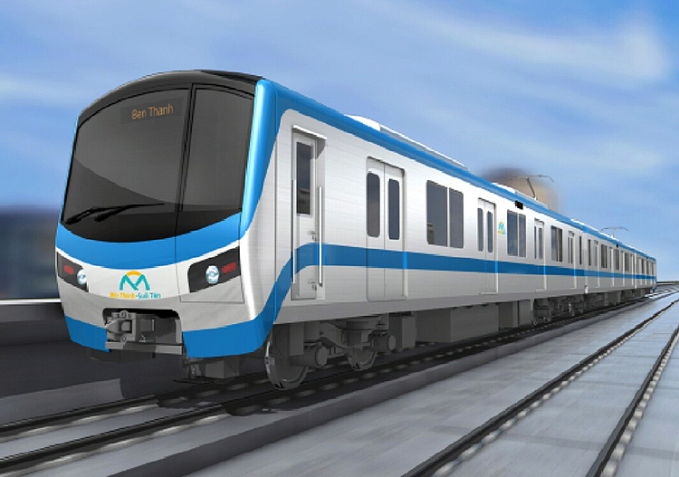 Hình dáng đầu tàu tuyến Metro Số 1. Ảnh: MAUR.