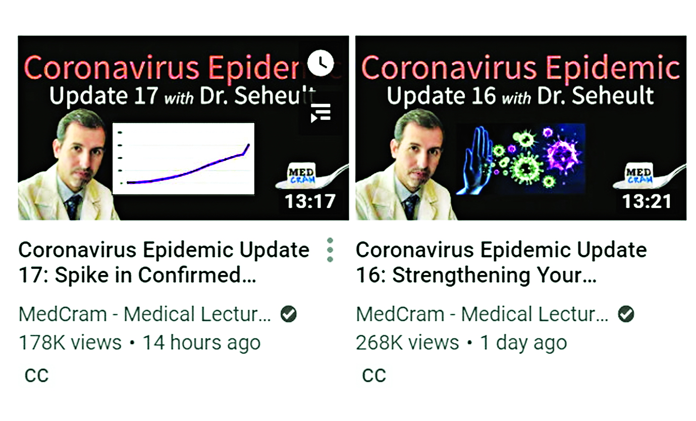Clip chia sẻ kiến thức về Covid-19 trên cổng YouTube của MedCram