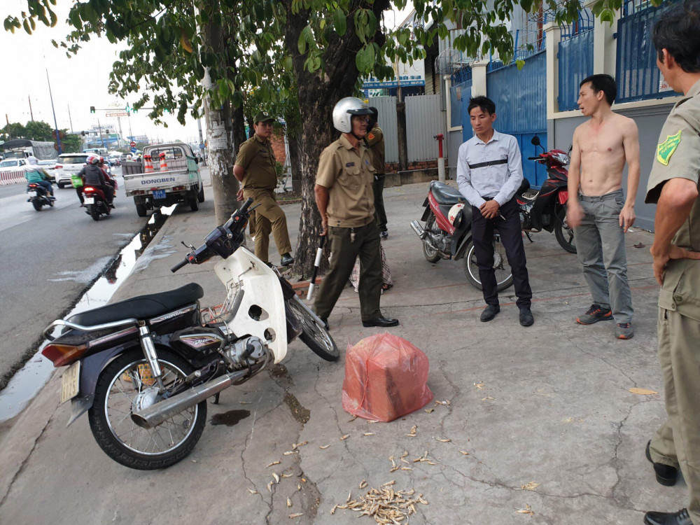 Hiện trường nơi cụ bà bị tông chết