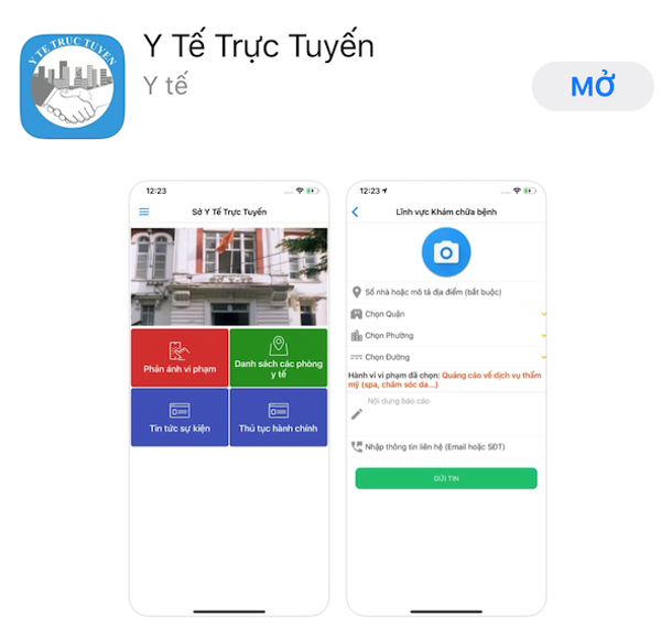 Ứng dụng Y tế trực tuyến