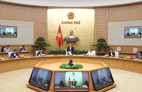 Thủ tướng Chính phủ Nguyễn Xuân Phúc chủ trì buổi làm việc (Ảnh: VGP)