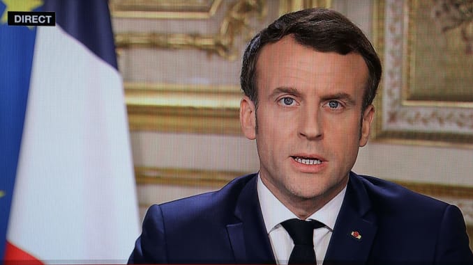 Tổng thống Emmanuel Macron: “Chúng ta đang trong tình trạng chiến tranh” - Ảnh: AFP