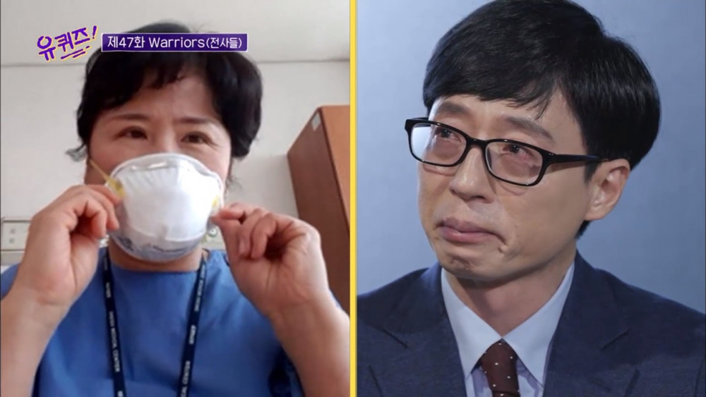 Cuộc trò chuyện với nhân viên y tế làm việc tại bệnh viện ở Daegu khiến MC Yoo Jae Suk xúc động.