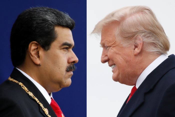 Thế đối đầu Venezuela-Mỹ. Ảnh: ABC