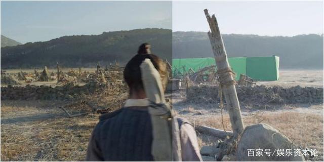 Bên trái là hình ảnh sau khi sử dụng VFX (hiệu ứng hình ảnh) và bên phải là hình ảnh trước khi xử lý. 