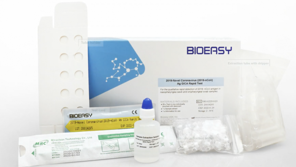 Sản phẩm xét nghiệm từ công ty Bioeasy được cho là có mức hiệu quả rất thấp.