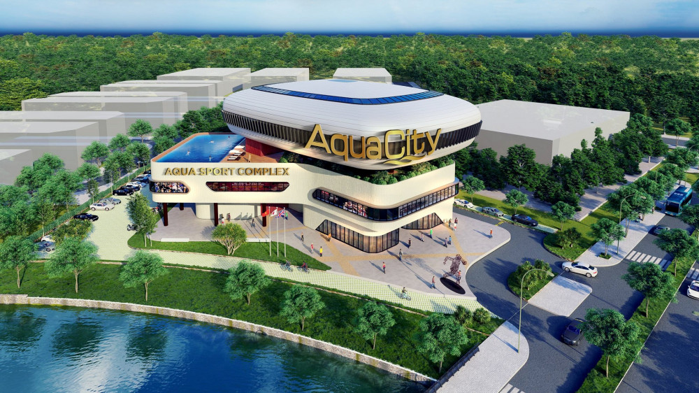 Phối cảnh trung tâm thể thao bên trong Aqua City