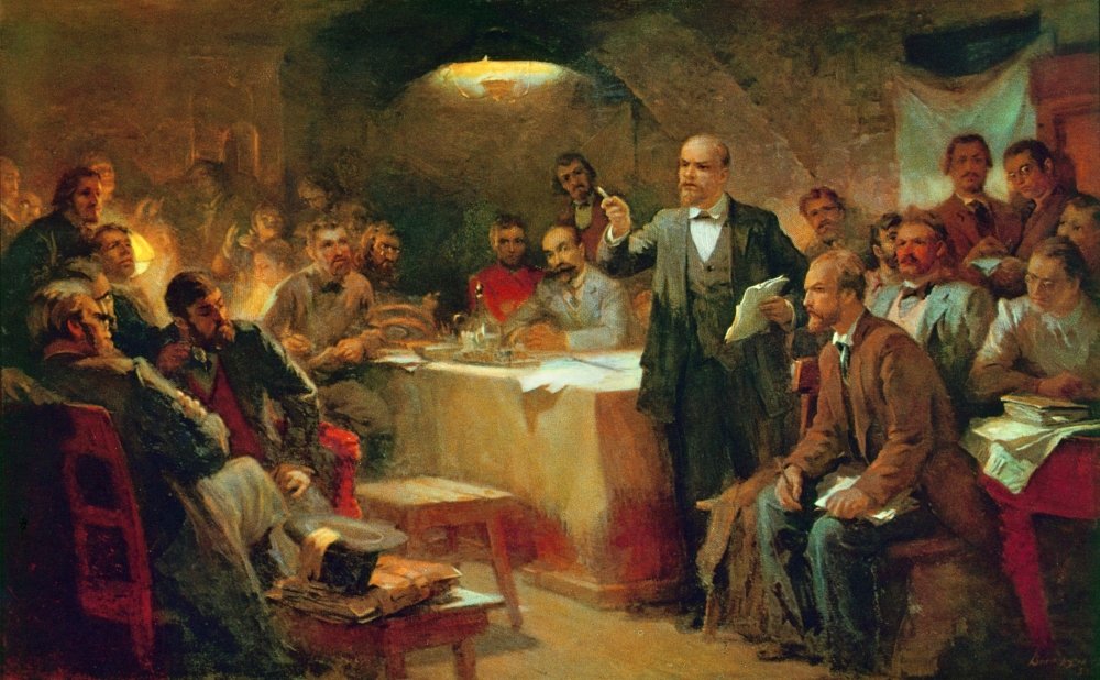 Lenin tại Đại hội lần II của Đảng Công nhân Xã hội Dân chủ Nga năm 1903