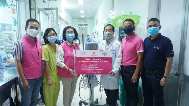 Thông qua chương trình Nhịp tim Việt Nam - Quỹ VinaCapital, Nu Skin tài trợ thiết bị y tế cho Bệnh viện Nhi Đồng 2 với trị giá hơn 2,3 tỷ đồng. Ảnh: Nu Skin Việt Nam