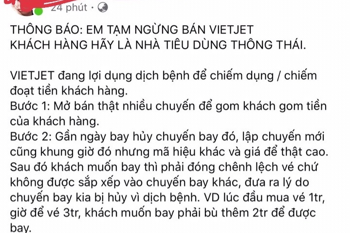 Những ngày gần đây rất nhiều đại lý bức xúc bóc mẽ chiêu trò của Vietjet Air