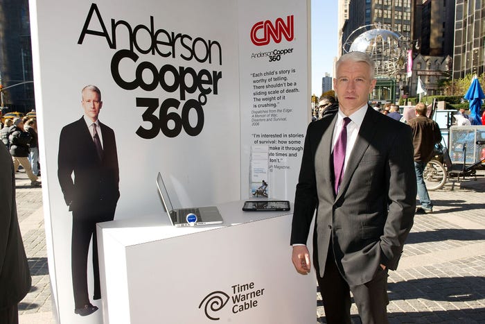 Vào ngày 8/9/2003, Cooper xuất hiện lần đầu với tư cách là người dẫn chương trình Anderson Cooper 360.