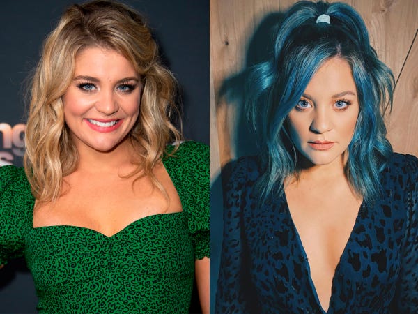 Nữ ca sĩ Lauren Alaina thay đổi từ mái tóc vàng hoe sang màu xanh dương sáng rất hợp với màu đôi mắt của cô. Người đẹp cập nhật dòng trạng thái hài hước về màu tóc của mình: ''Trong thời gian kiểm soát dịch bệnh, ở nhà khiến tôi bị xanh xao''.