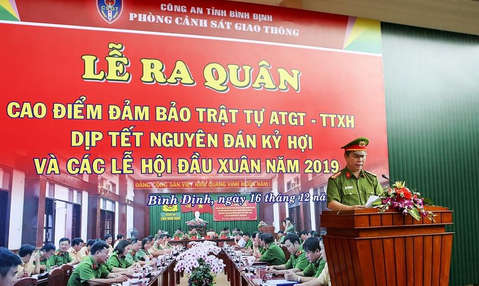 Đại tá Phan Công Bình khi còn đương nhiệm tại Công an tỉnh Bình Định