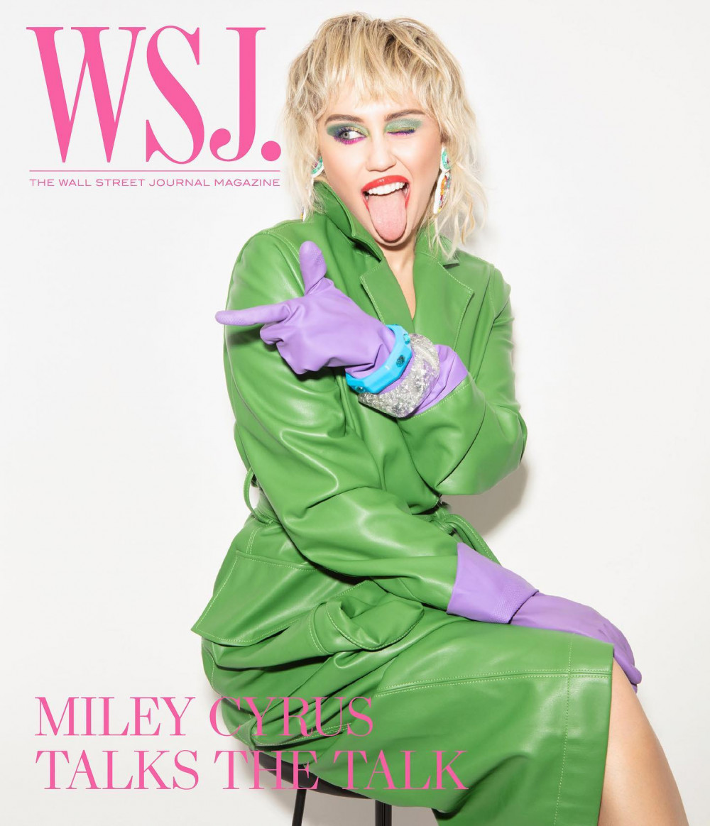 Myley Cyrus lên trang bìa của tạp chí WSJ.