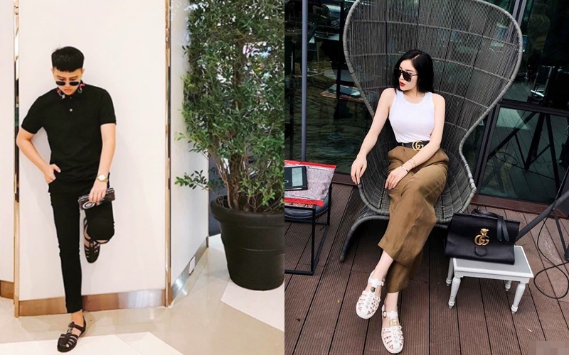 Mẫu dép rọ chất liệu cao su được nhà mốt Gucci ra mắt năm 2018 khiến dân mạng liên tưởng đến dép rọ bộ đội thời chiến.