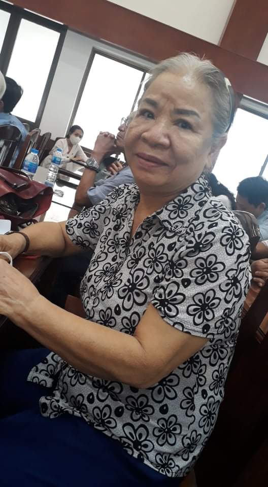 Bà Nguyễn Thị Mộng Duyên tại cuộc tiếp xúc