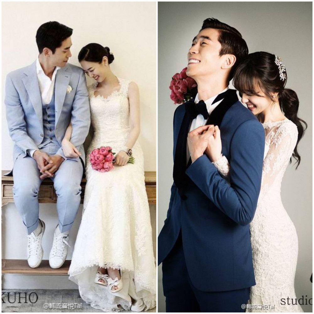 Shin Sung Rok hạnh phúc bên vợ.