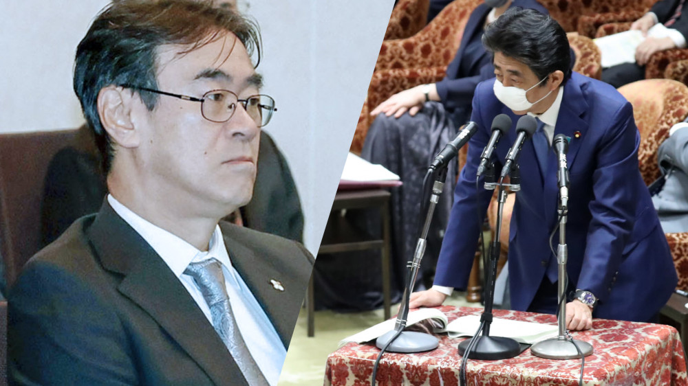 Ông Hiromu Kurokawa (trái) là người thân cận với Thủ tướng Shinzo Abe. Ảnh: Nikkei