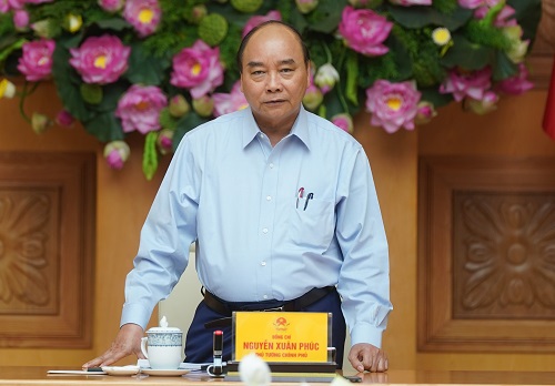 Thủ tướng Nguyễn Xuân Phúc phát biểu tại cuộc họp (Ảnh: VGP).