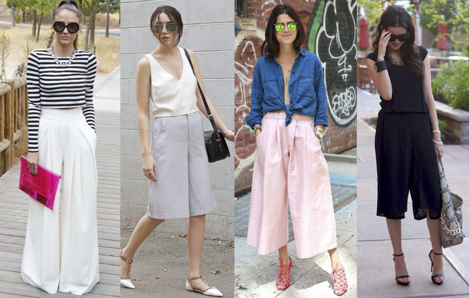 Những chiếc culottes ngày nay, đa dạng về kiểu dáng, chiều dài, chất liệu