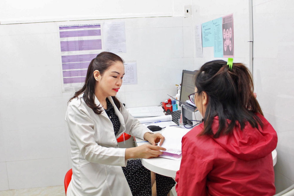 Thai phụ bị bệnh giang mai điều trị ở Bệnh viện Da liễu TP.HCM để sinh con không bị giang mai bẩm sinh