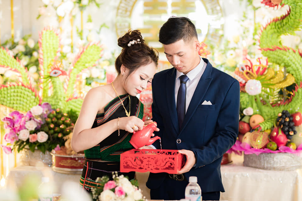 Những nghi thức truyền thống trong đám cưới của người Mnông(Ảnh nhân vật cung cấp)