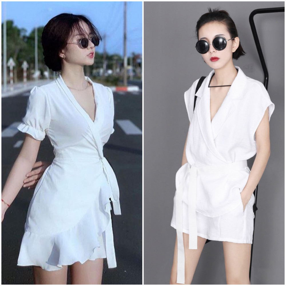 Những mẫu jumpsuit (áo liền quần) ngắn đang được ưa chuộng nhờ sự trẻ trung, năng động phù hợp với những buổi tự họp cùng bạn bè hoặc đi chơi dạo biển. Các chị em có thân hình đầy đặn cũng không cần lo lắng, nên chú ý chọn những bộ cánh phần eo được thắt cao, tạo cảm giác đôi chân được dài ra.