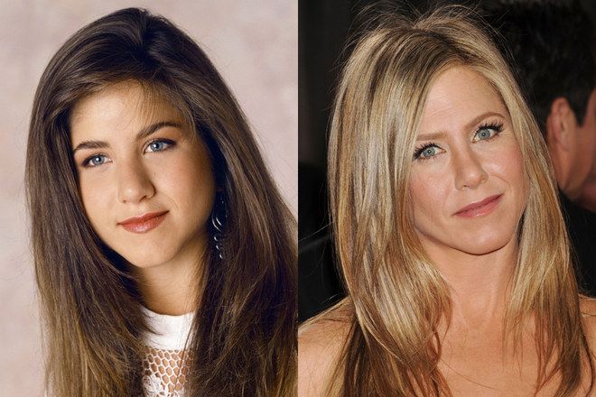 Jennifer Aniston ngày ấy và bây giờ.