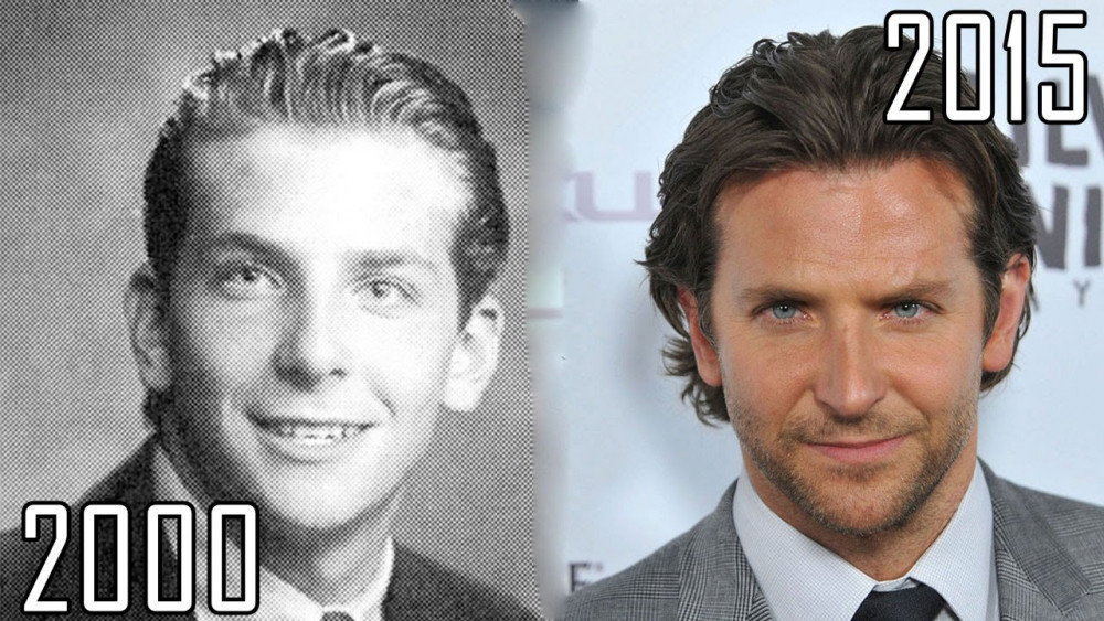 Hình ảnh hiếm hoi của Bradley Cooper ngày chưa nổi tiếng và hiện tại.