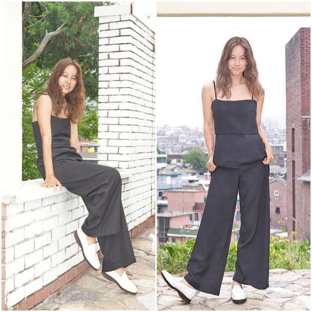 Jumpsuit ống rộng, hai dây đang là ưu tiên hàng đầu của các ngôi sao vừa tôn lên phần xương quai xanh gợi cảm mà không kém phần cá tính. Với những chị em có hạn chế về chiều cao nên chú ý lựa chọn thiết kế có chít eo cao hơn so với phần eo thực tế, tạo cảm giác đôi chân được kéo dài ra.