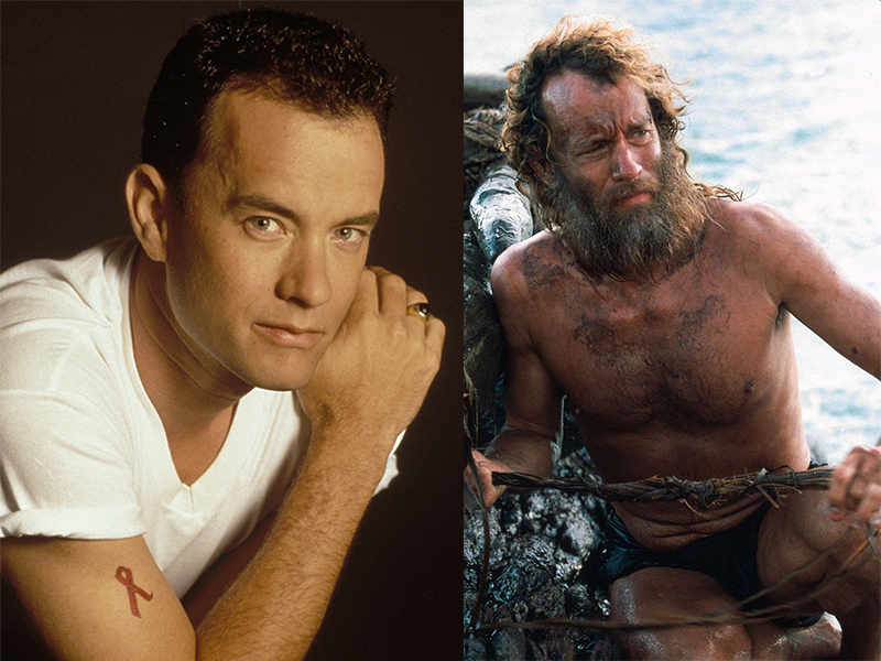 Tom Hanks thời điểm tham gia phim Cast Away.