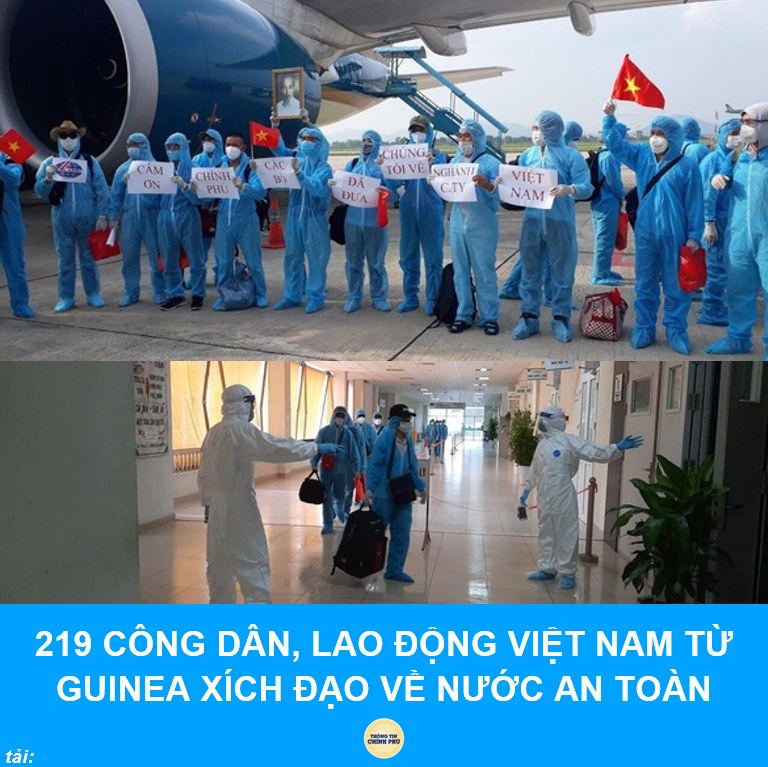 Đoàn công nhân từ Guinea Xích đạo đã về Bệnh viện Nhiệt đới Trung ương an toàn.