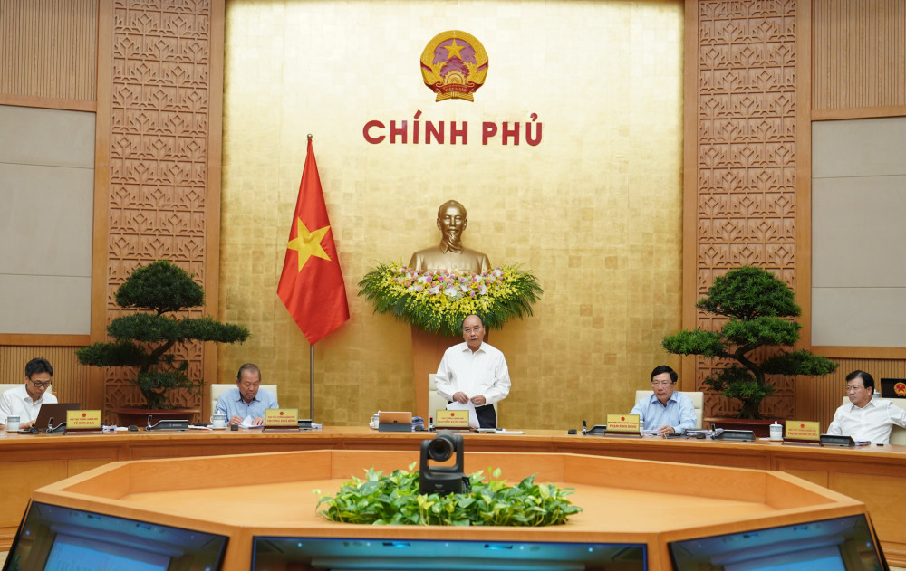 Thủ tướng Nguyễn Xuân Phúc kết luận cuộc họp Thường trực Chính phủ tháng 7.