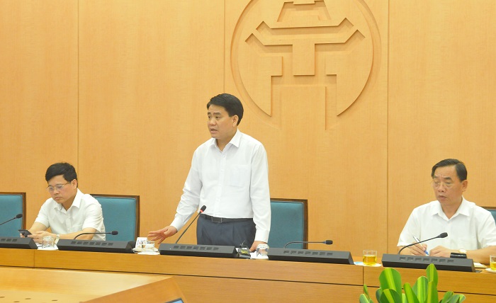 Chủ tịch UBND TP Hà Nội kết luận tại cuộc họp.