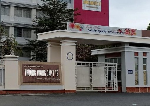 Trường Trung cấp y tế Bà Rịa -Vũng Tàu nơi cách ly tập trung 28 người liên quan đến bệnh nhân nhập cảnh vào Nhật Bản, ảnh internet